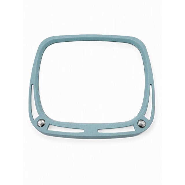 Vintage European Wall Mirror in Blue Plastic Frame, 1980s For Sale - Image 12 of 12
