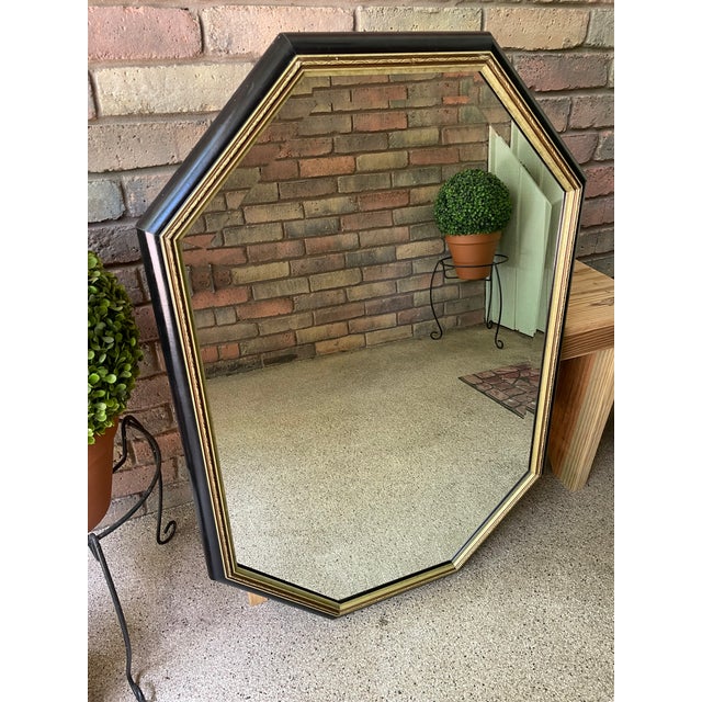 1970s-80s Large Beveled Octagonal Wall Mirror, Edward Art Products For Sale - Image 13 of 14