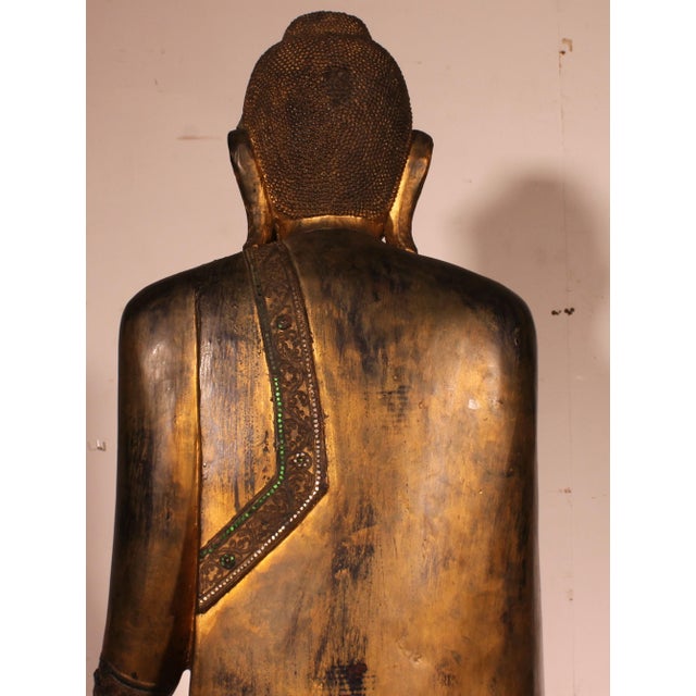 Wood Burmese Artist, Large Mandalay Buddha, 1800s, Wood For Sale - Image 7 of 17