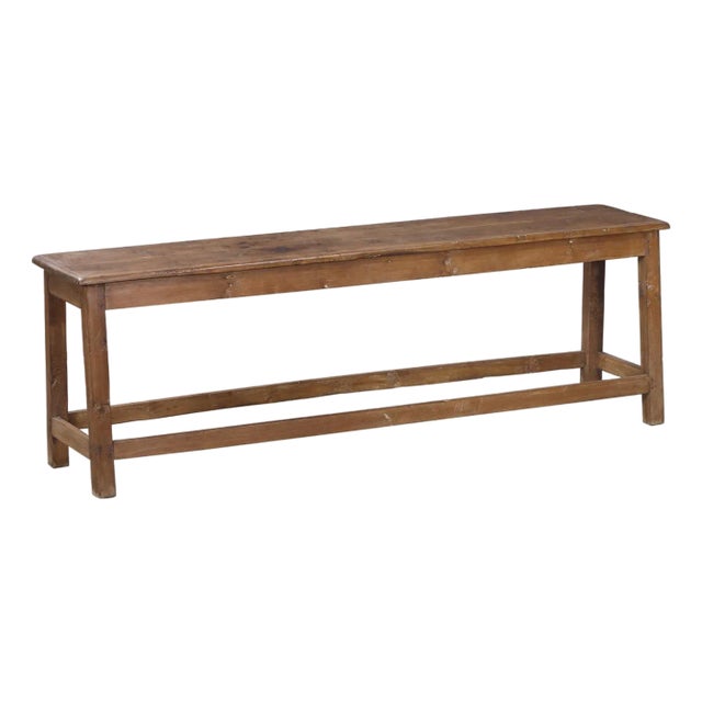 Vintage Indian Teakwood Bench For Sale