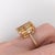 2020s 7ct Citrine Ring w Earth Mined Diamonds in Solid 14K Yellow Gold EM 14x10mm For Sale - Image 5 of 10