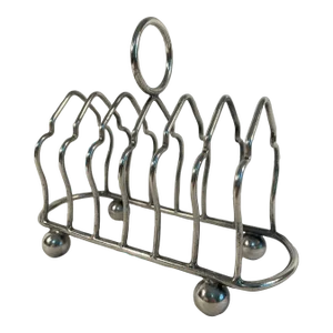 Vintage English Silverplated Six Slot Toast Rack