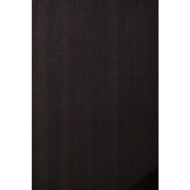 Textile 1950s Vintage Mid-Century Kilim Runner Black Purple Striped Persian Rug For Sale - Image 7 of 8