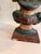 Late 20th Century Folk Art Papier-Mâché Floral Mantel Garnitures - A Pair For Sale - Image 10 of 10