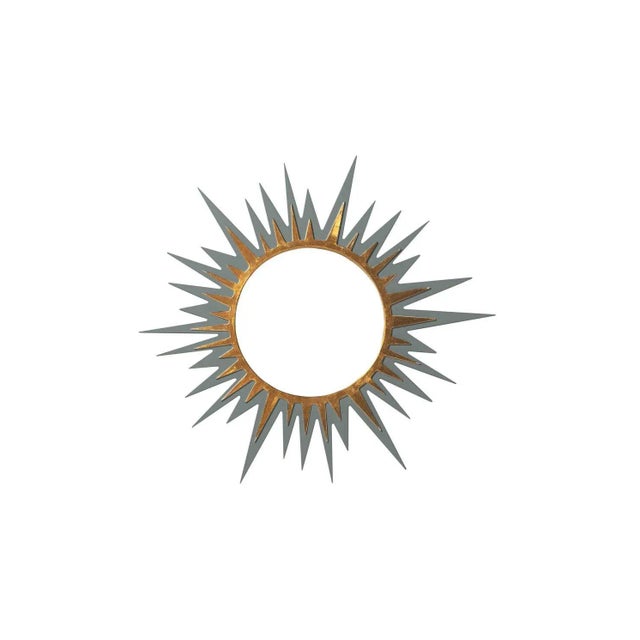 Contemporary Fleur Home Carnival Zulu Circle Mirror in Gunmetal, 48x48 For Sale - Image 3 of 3