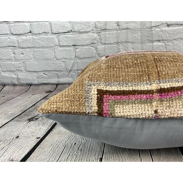 20 x 20 Rug Pillow Majestic Reverie Turkish Pillow Cushion Cover For Sale - Image 4 of 4