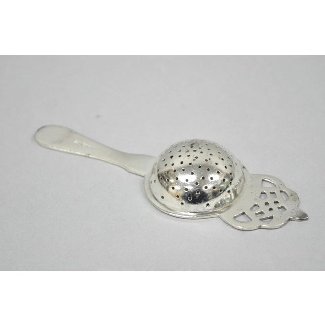 Antique d.w. Haber & Son Ny Silver Plated Victorian Tea Strainer - Set of 6 For Sale - Image 9 of 14