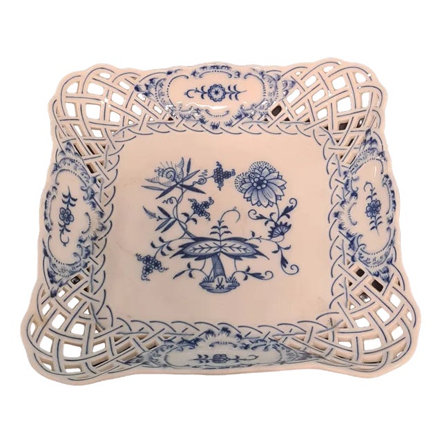 Meissen Blue Onion Dish, 1950s For Sale