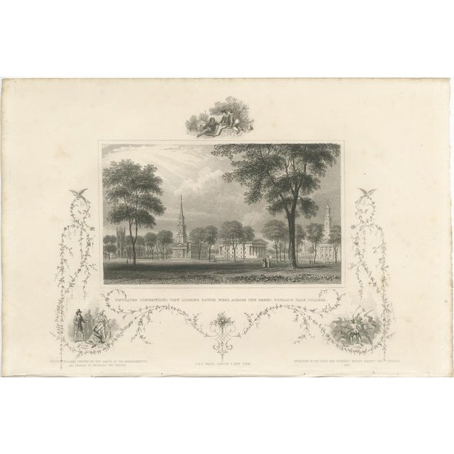 Roger Williams, New Haven Green Toward Yale College, 1850, Paper For Sale - Image 3 of 8
