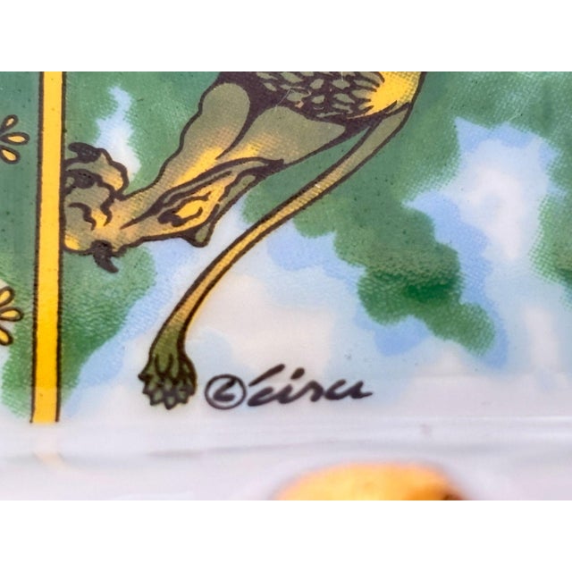 White French Porcelain Lion Ashtray Vide-Poche With Gilt Decoration For Sale - Image 8 of 9