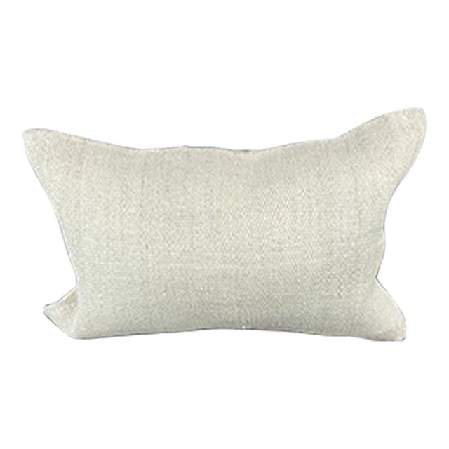 16 x 24 Hemp Pillow Turkish Cushion Natural White Pillow Cushion Cover For Sale