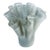 Vintage MCM Murano Large Glass Ruffled Top Vase For Sale