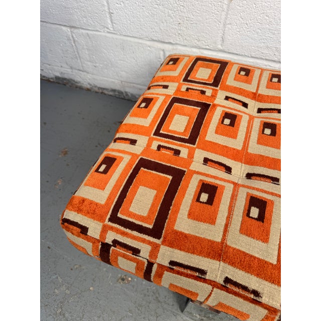 Textile Mid 20th Century Mid-Century Modern Upholstered Bench For Sale - Image 7 of 14