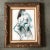 1970’s Vintage Female Nude Pastel Drawing Vintage Carved Wood Frame For Sale - Image 4 of 4