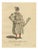 Jefferys, German Officer with Battle Axe in Plumed Cap and Full Breeches, 1588, 1757, Engraving For Sale