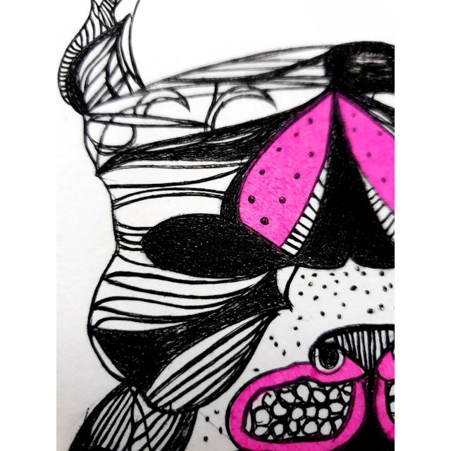 Leonor Fini - Purple Surrealist Cat - Original Etching 1985 For Sale - Image 6 of 11