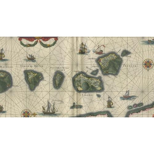 Antique Maps of Indonesia and Moluccas from Blaeu, 1642, Set of 2 For Sale - Image 9 of 14