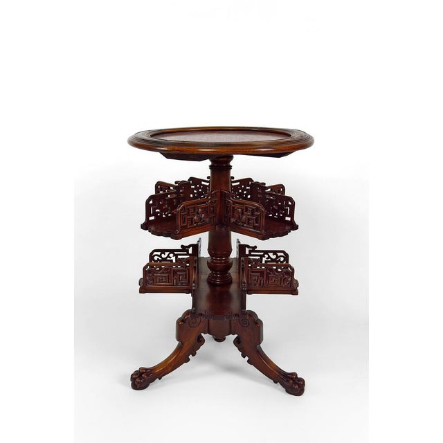 Japanese Bookcase Pedestal Table attributed to Gabriel Viardot, France, 1880s For Sale - Image 4 of 17