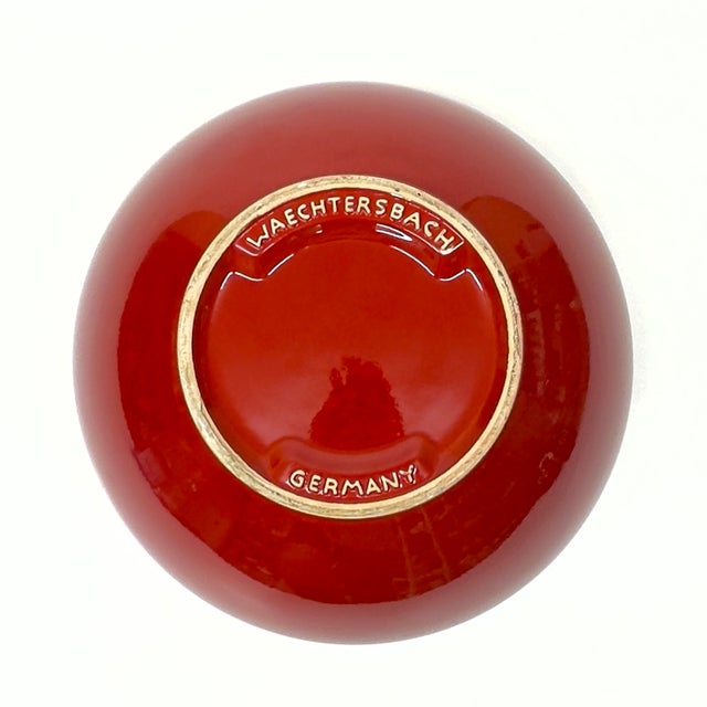 Red Mid 20th Century Gargantuan Red Ceramic Serving Bowl by Waechtersbach Germany For Sale - Image 8 of 11