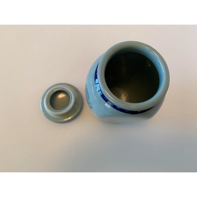 Blue Vintage Chinoiserie Loose Leaf Tea Jar For Sale - Image 8 of 9