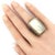 Mid 20th Century Mid 20th Century Konstantino Rectangle Mother Of Pearl Ring in Sterling Silver & 18k Gold Size 8 For Sale - Image 5 of 12