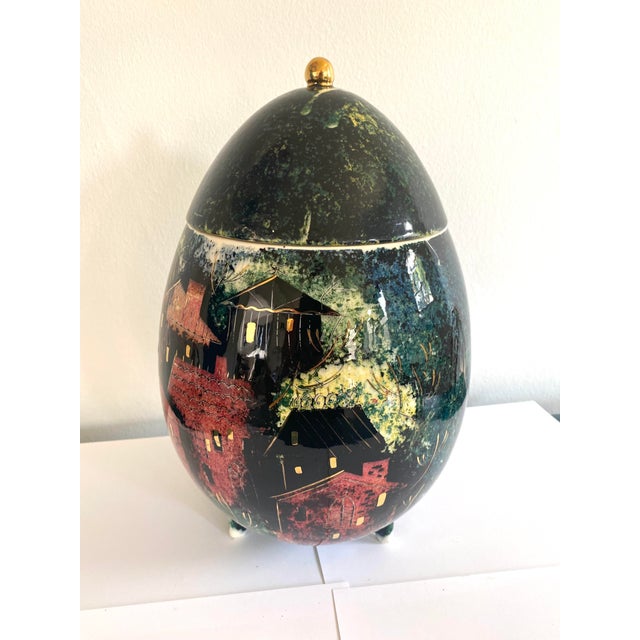 Ceramic Mid 20th Century Sascha Brastoff Ceramic Lidded Egg Jar For Sale - Image 7 of 7