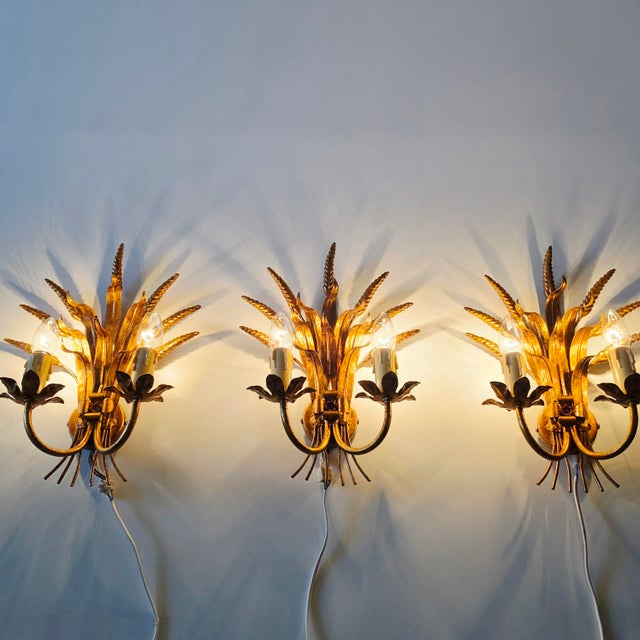 Wall Lamps in the style of Hans Kögl, Coco Chanel, France, 1970s, Set of 3 For Sale - Image 10 of 15