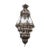Moroccan Moorish Filigree Metal and Clear Glass Lantern For Sale