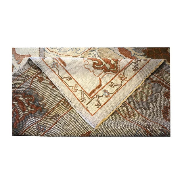 21st Century Turkish Oushak 9x13 Gray, Ivory & Brown Handmade Wool Area Rug #1140109 For Sale In Houston - Image 6 of 7
