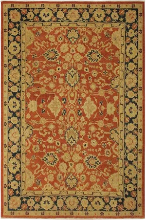 1970s 1970’s Contemporary Rustic Ziegler Orange Rust Wool Rug -9'5 X 12'2
