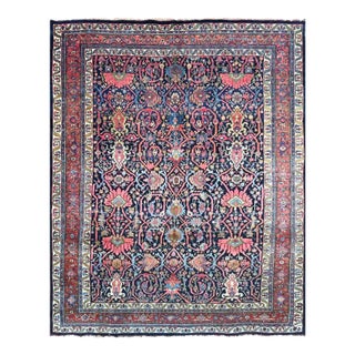 Antique Persian Bijar Carpet, 9'4" × 12'9" For Sale
