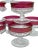 Red Vintage Indiana Glass Kings Crown Cranberry Champagne Sherbet Glasses- A Set of 12 For Sale - Image 8 of 11