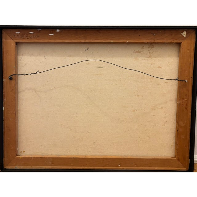 Vintage Mid-Century Modern Abstract Oil Painting For Sale - Image 15 of 16