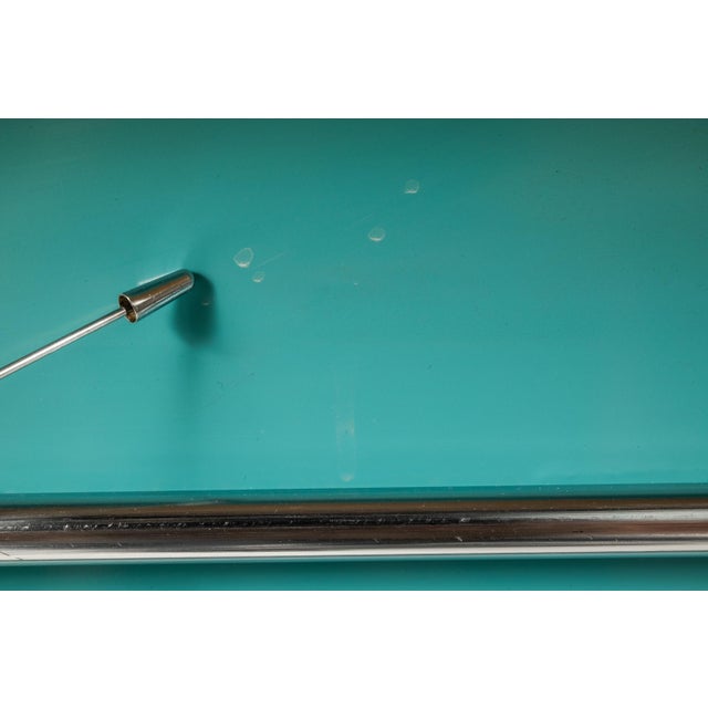 Mid-Century Modern Industrial Writer's Desk / Computer Desk W/ Adjustable Height Desk Top in Chrome & Metal, Usa, C. 1970s For Sale - Image 11 of 18