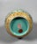 China, 20th century. Famille rose porcelain vase on a turquoise background. Republican period (1912-1949). For Sale - Image 6 of 7