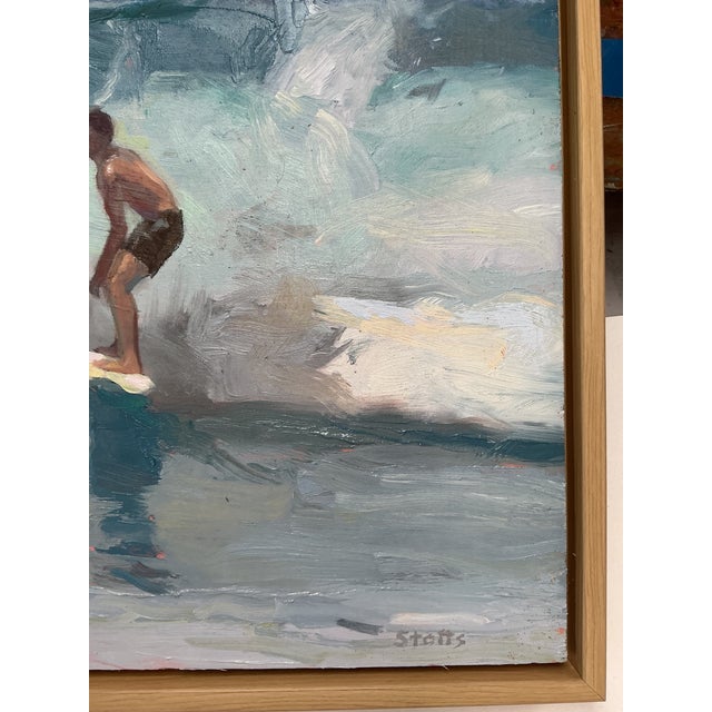 Contemporary Contemporary Beach Painting of Surfer “Surf Arrangement No.60” by Doug Stotts For Sale - Image 3 of 8