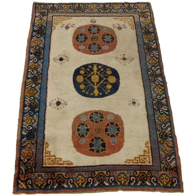 19th Century 1900s Antique Uzbek Samarkand Rug-6'0'' X 4'0'' For Sale - Image 5 of 5
