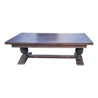 19th Century Jacobean Large Antique Refectory Dining Table For Sale