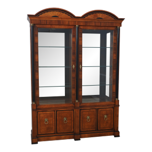 Century Neoclassical Beveled Glass China Display Cabinet