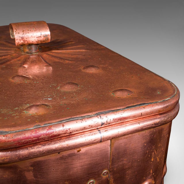 Copper Vintage Dairyman's Cooler, English Copper, Milk, Ice Cream Cool Box, Mid Century For Sale - Image 8 of 12