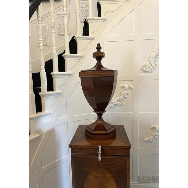 Antique George III Mahogany Inlaid Wine Urns, 1800, Set of 2 For Sale - Image 6 of 18