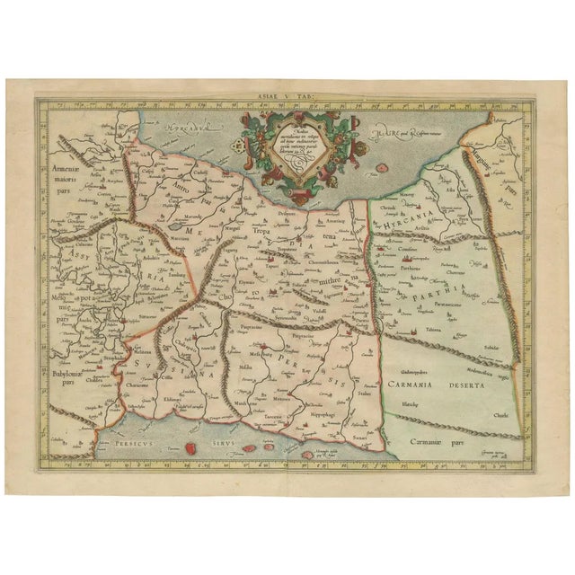 Mercators Ptolemaic Map of Ancient Assyria For Sale