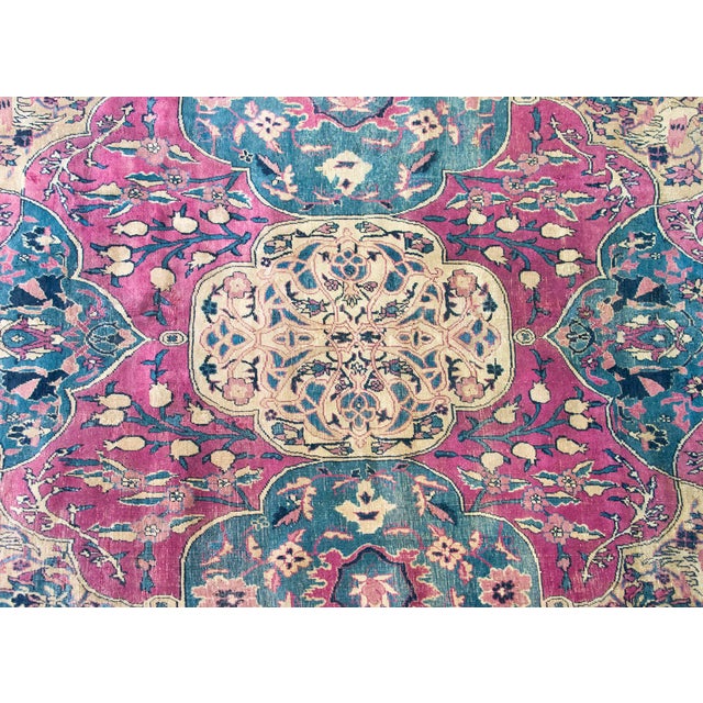 Late 19th Century Late 19th Century Persian Lavar Kirman Rug For Sale - Image 5 of 16