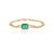 Modern Emerald Diamond Chain Bracelet in 18k Solid Yellow Gold For Sale - Image 4 of 7