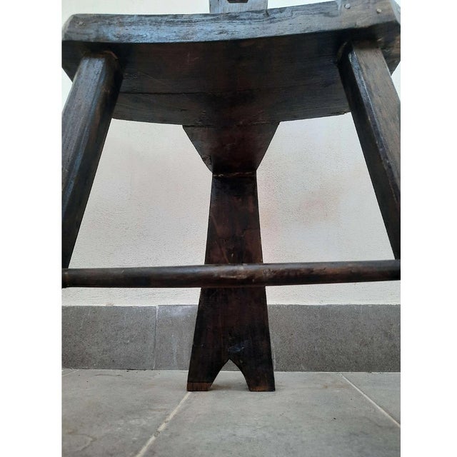 Wood Milking Chair, 1980s For Sale - Image 11 of 15