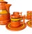 Ceramic Vintage Spanish Pottery Tea Coffee Set, Signed Carla Rd, Terracotta Redware, 15-Piece For Sale - Image 7 of 10