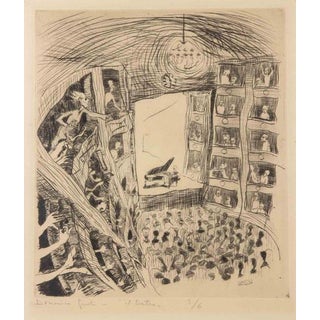 Domenico Gnoli, Il Teatro Edition 3/6, 1960s, Etching For Sale