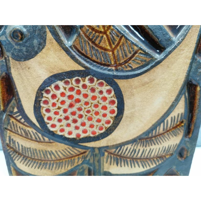 1970s Large Relief in Stoneware by Noomi Backhausen for by Søholm Ceramic, 1979 For Sale - Image 5 of 12