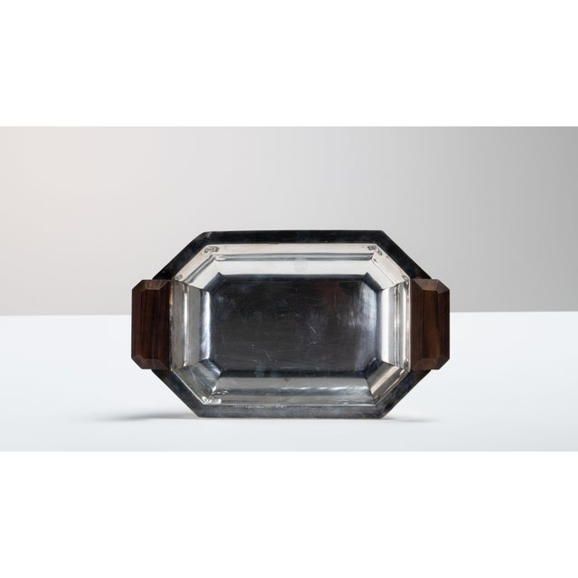 Mid 20th Century France Art Deco Chocolate Wood Serving Bowl For Sale - Image 11 of 15