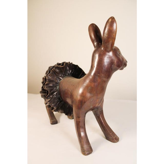 Traditional Bronze Bunny in Tutu For Sale - Image 3 of 8